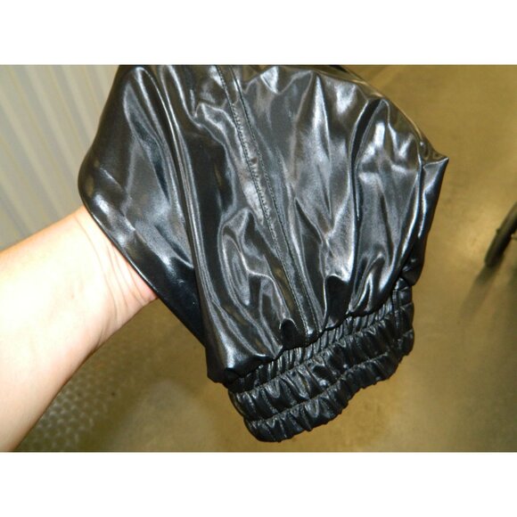 Victoria Sport Metallic Black Shiny Windbreaker Pants Large Victoria's Secret - Picture 3 of 10